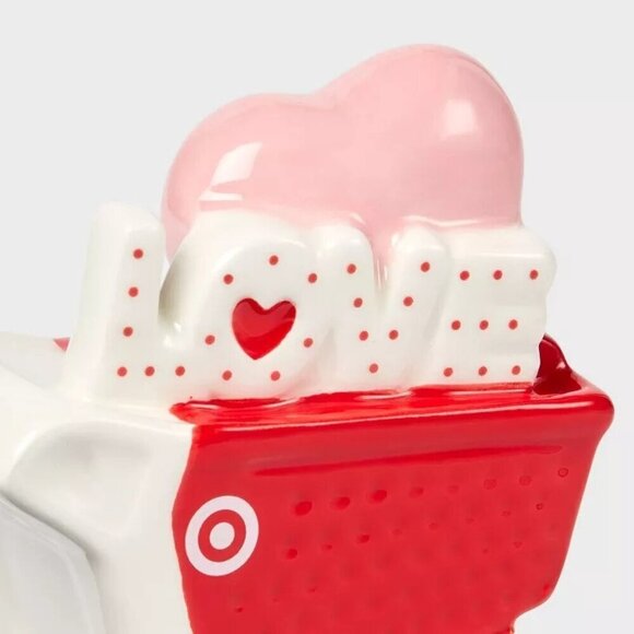 Target Spritz Valentine's Day Ceramic Bullseye Dog & Heart Shopping Cart - Picture 5 of 9